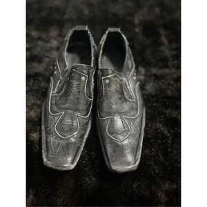 District 3 Blizzard  Oxfords Vegan Faux Leather Shoes Blizzard Black Size 9.5